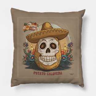 Potato Calavera Pillow