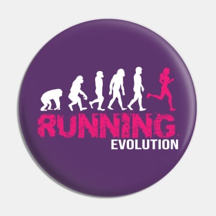 Evolution of Running Girls Runners gift Pin