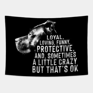 Pitbull Men Women Pitbull Rescue Shelter Dog Tapestry