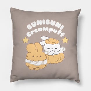 Cute Bunnies in Bunibuni Creampuff Pillow