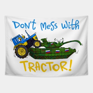 Ukrainian Tractor on Russian Tank Tapestry