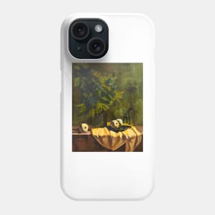 Still life painting "greens and yellows" Phone Case