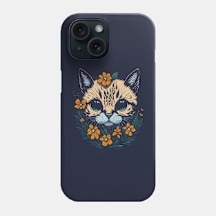 Head Of Flower Cat Phone Case