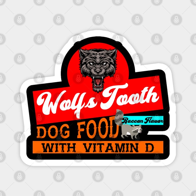 Wolfs Tooth Dog Food Magnet by Indiecate