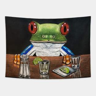 "Tequila Frog" - Frogs After Five collection Tapestry