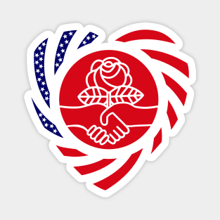 Democratic Socialist Murican Patriot Flag Series (Heart) Magnet