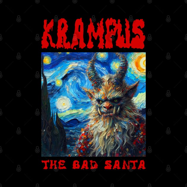 Merry Krampus in starry night by FUN GOGH