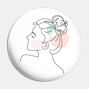 abstract lady, line art woman Pin