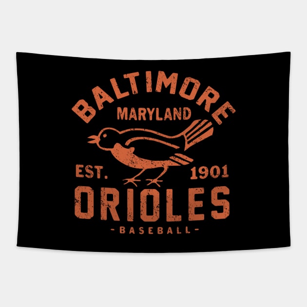 Baltimore Orioles Retro 1 by Buck Tee Tapestry by Buck Tee