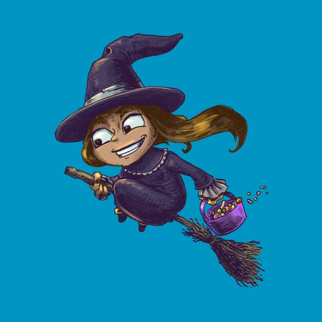 Halloween cute witch trick or treat by Carlos CD