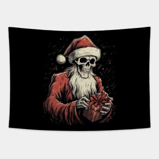 skeleton Santa Tapestry