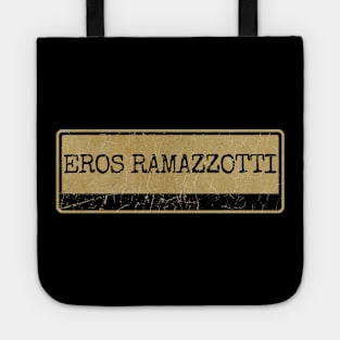 Aliska text black retro - eros ramazzotti Tote