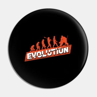 Ice Hockey Goalie Evolution Goaltender Gift Pin