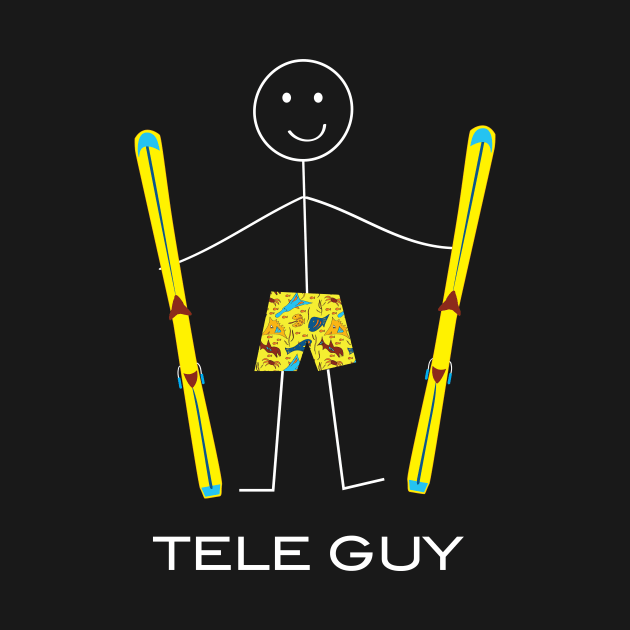 Funny Mens Telemark Skier design by whyitsme