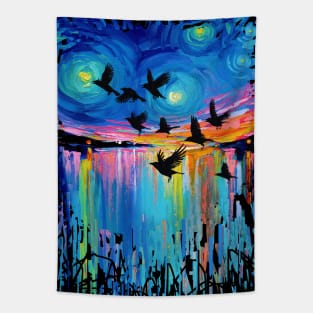 Murder At Sunset Tapestry