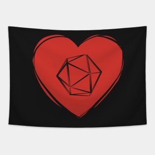 Fantasy Dice Heart Tapestry