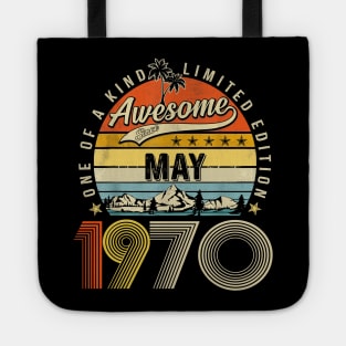 Awesome Since May 1970 Vintage 53rd Birthday Tote