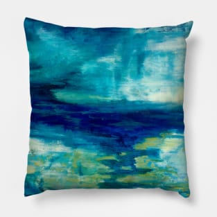 Blue Green Coral Reef Pillow