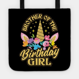 Brother of the Birthday Girl Unicorn Tote