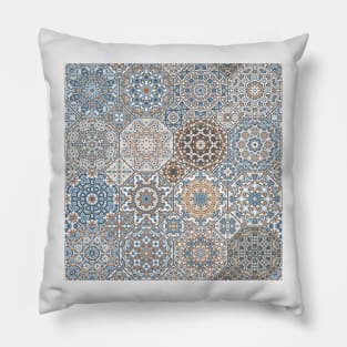 Octagonal Oriental and ethnic motifs in patterns. Pillow