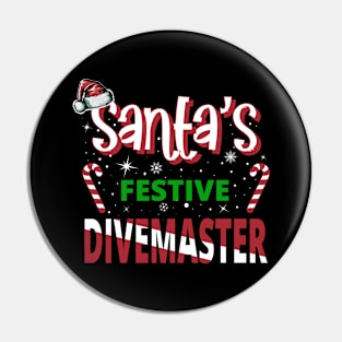 Santa's Festive Divemaster - Holiday Funny Christmas Pin