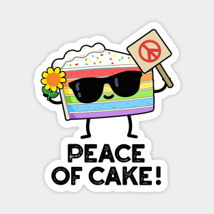 Peace Of Cake Cute Food Pun Magnet