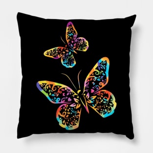 Neon Butterfly Pillow