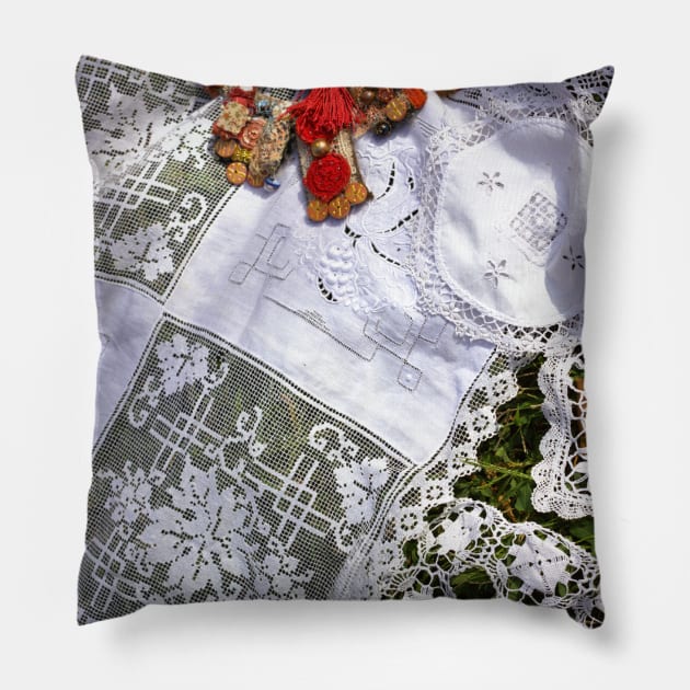 Boho lace French Pillow by CATS ART