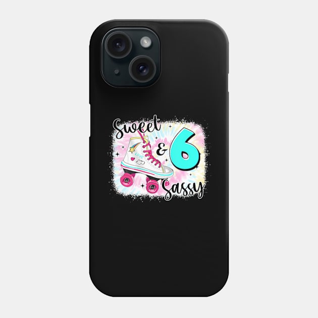 Sweet Sassy And Six Birthday For Girls Skater Phone Case by Sort of Vintage