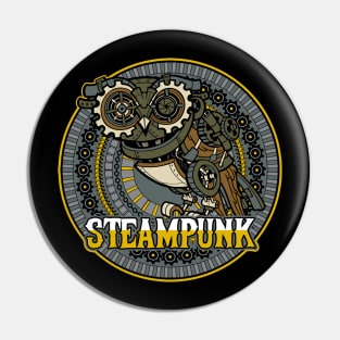 Steampunk Owl Pin