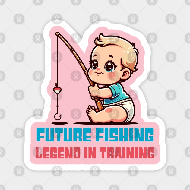 Fishing Baby Magnet by Art_Boys