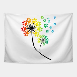 Dog LGBT Dandelion Tapestry