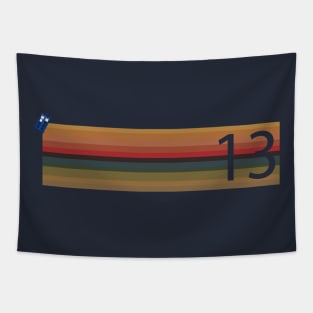 Doctor Who - 13th Doctor stripes with a small TARDIS Tapestry