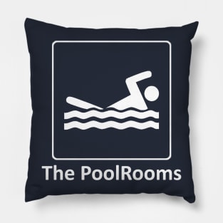 The Backrooms - The PoolRooms - Black Outlined Version Pillow