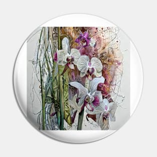 White orchids Pin