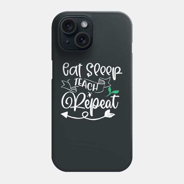 Eat Sleep Tech Repeat Phone Case by FluentShirt