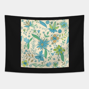 Hand drawn floral pattern Tapestry