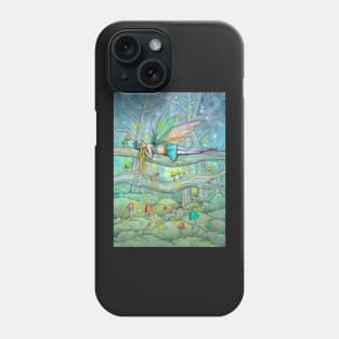 Enchanted Forest Fairy and Mushrooms Fantasy Art by Molly Harrison Phone Case