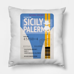 Sicily Palermo plane ticket Pillow