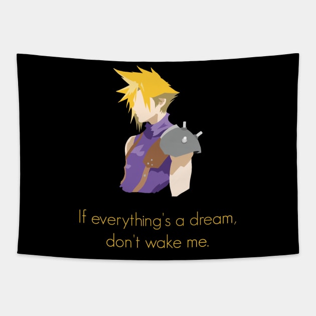 Sad Cloud Strife Quote Tapestry by Kidrock96