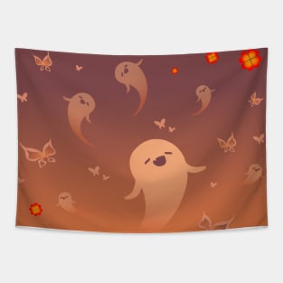 Hu Tao Spirit card_design Tapestry