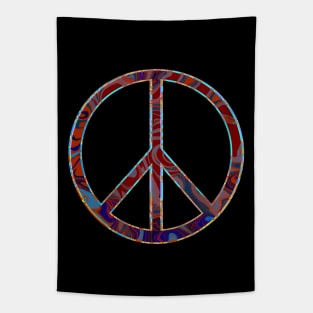 Tie dyed peace symbol Tapestry