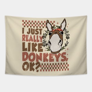 I Just Really Like Donkeys, Ok? Funny Tapestry