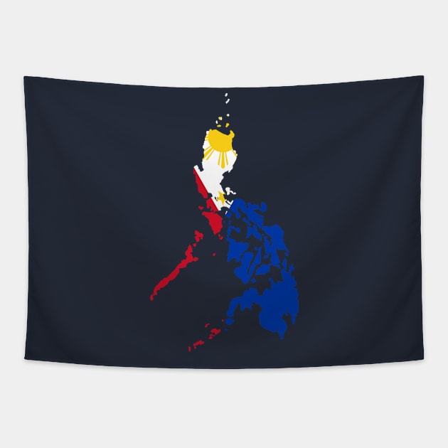 Philippines Flag Map Tapestry by Historia