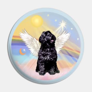 Portuguese Water Dog in Heaven's Clouds Pin