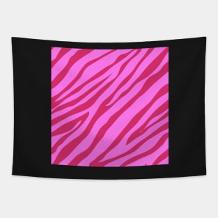 Red pink zebra Tapestry