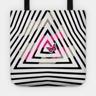 Abstract Black and White Simple Pattern geometry Tote