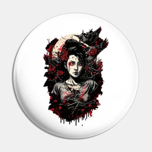 Dark fantasy asian woman Pin