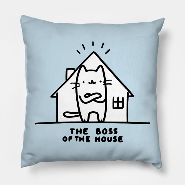 Cat: The Boss of The House Pillow by Lovely Animals