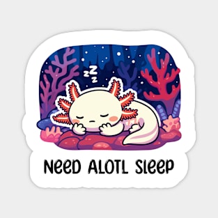 Cute Axolotl Sleeping Magnet